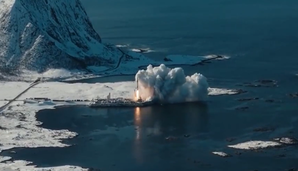 德国自研新型火箭首发失利 发射过程震撼画面曝光