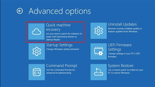 微软测试Windows 11“快速机器恢复”功能 系统恢复更便捷