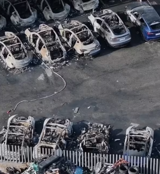 意大利发生针对特斯拉的暴力破坏事件 17台电车遭焚毁