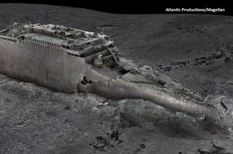 泰坦尼克号残骸高清扫描影像首次公开 71.5万张照片还原沉船全貌